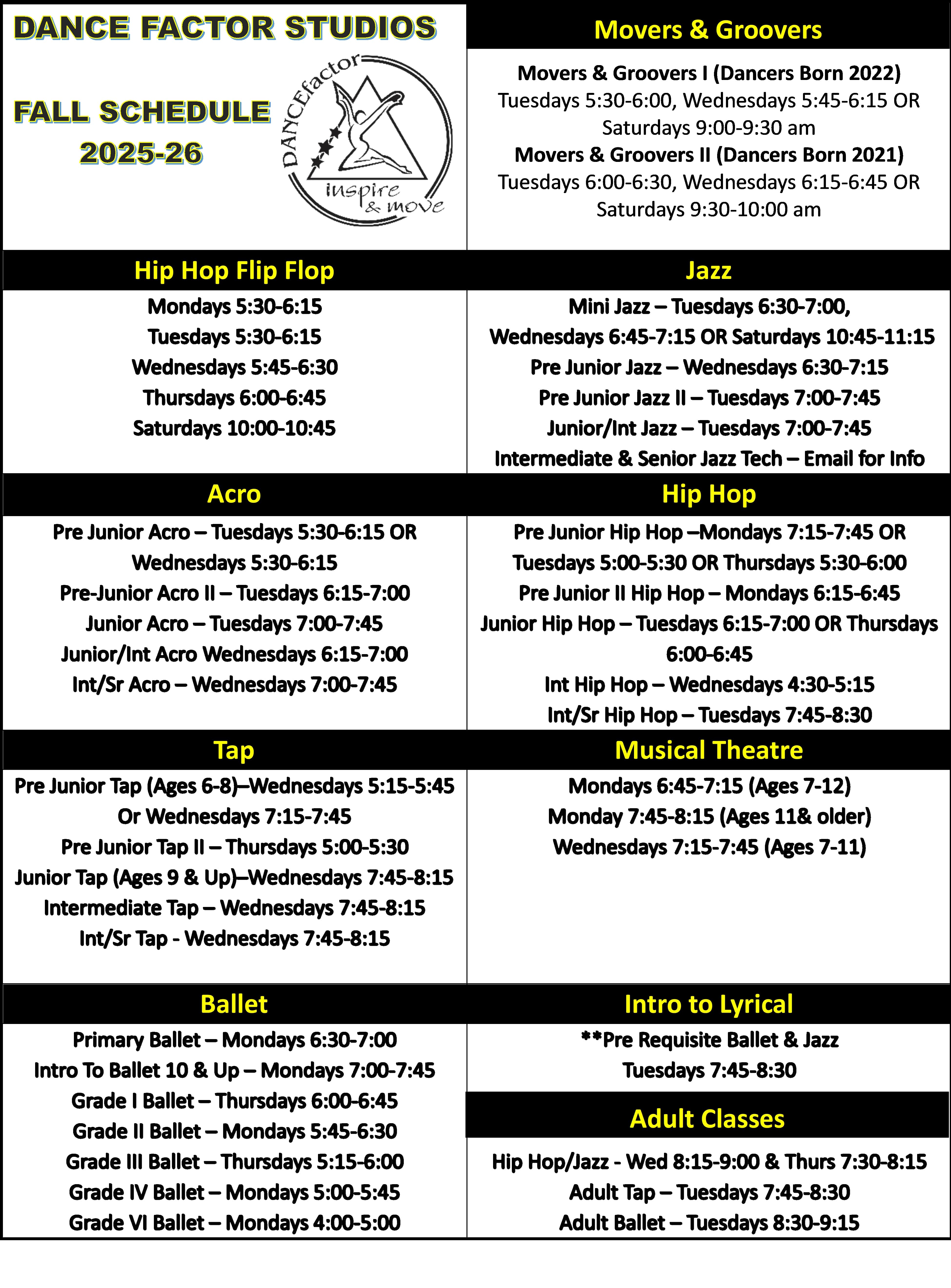 Schedule 2023 Website